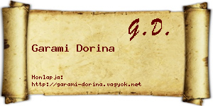 Garami Dorina névjegykártya